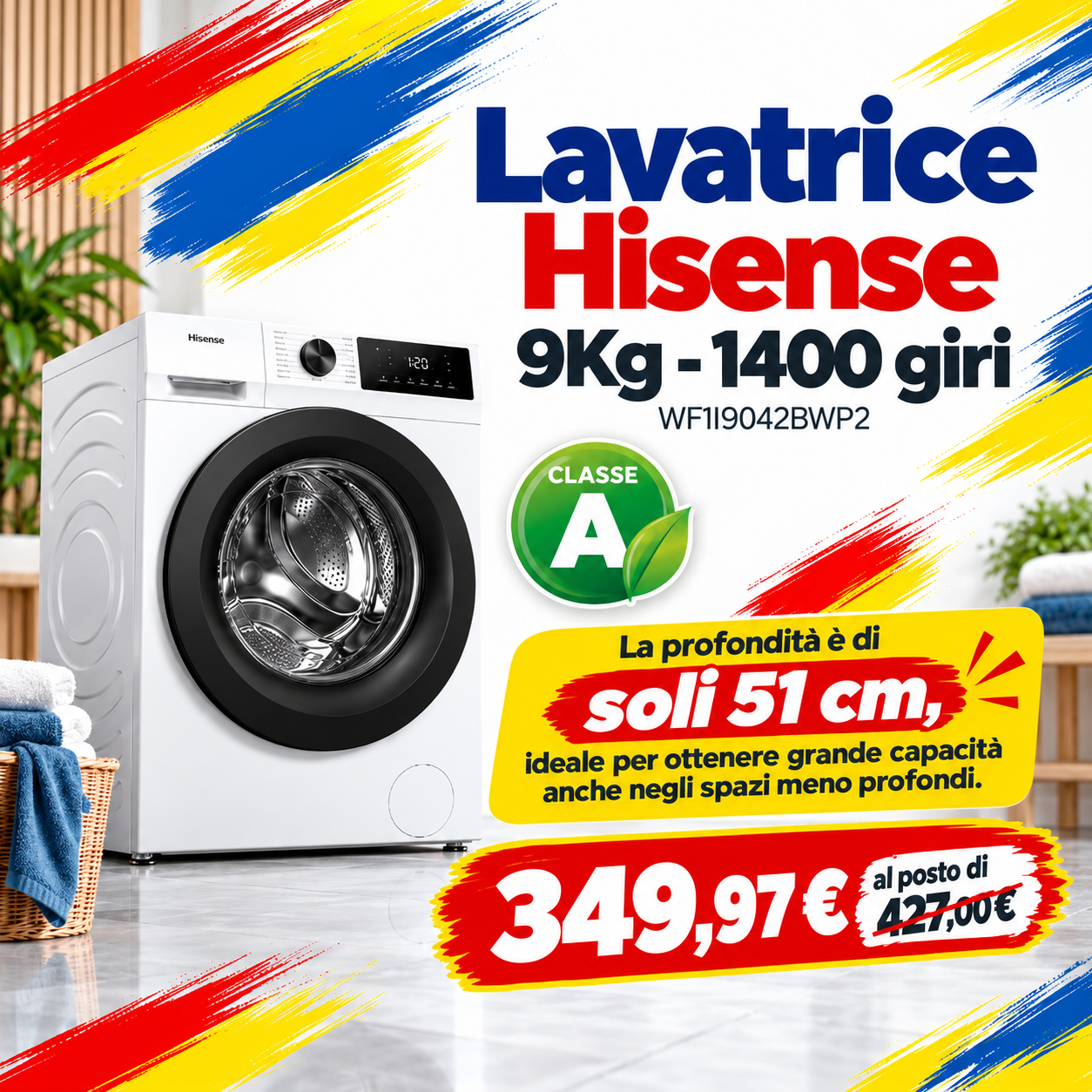 Lavatrice Hisense WF1I9042BWP2